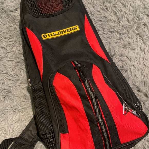 U.S. Divers US ProFlex Fx Rubber Adjustable Strap Diving Swim Fins. L 10-13 - Picture 3 of 4